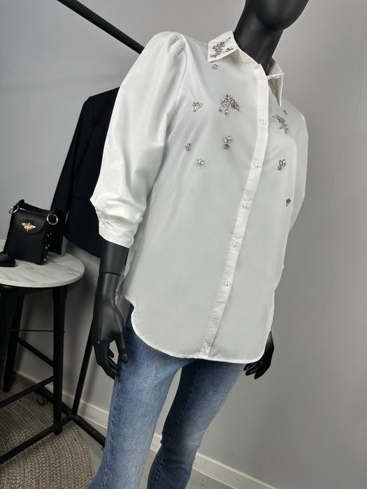 Дамска риза с камъни два цвята