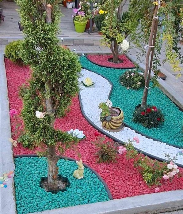 Доставки Снежно бял чакъл за украси и декораци на градинки дворни площ