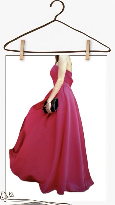 Червена бална рокля