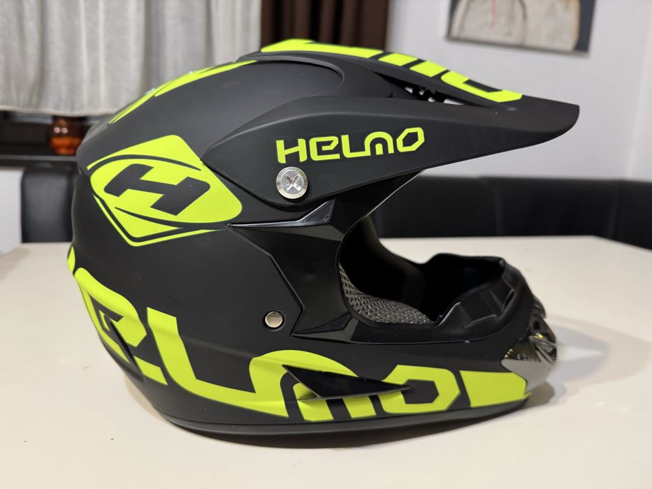 Casca moto cross atv + ochelari , marime 52-59 cm , NOU