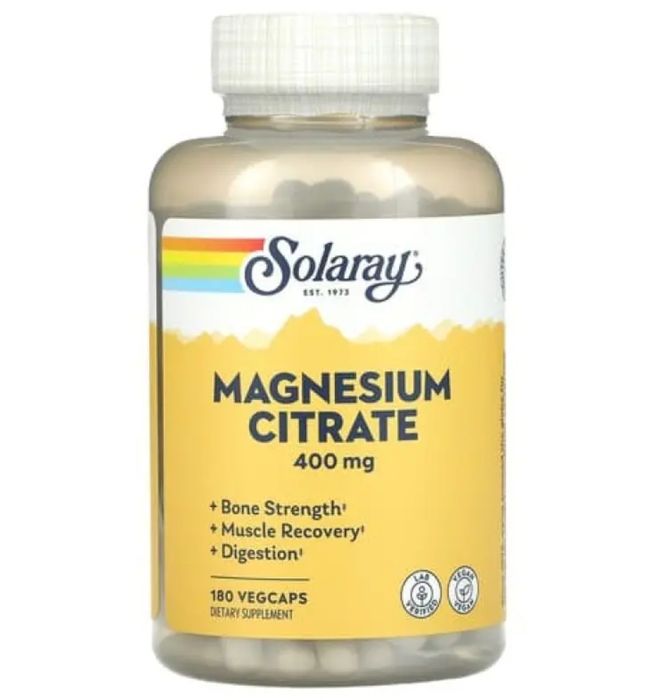 MEGA AKSIYA !!! Solaray Magnesium Citrate 400 mg 180ta (Original, AQSH