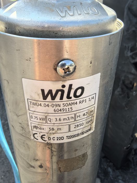 WILO потопяема сондажна помпа