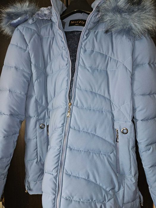 Vand geaca albastra groasa, marimea XL