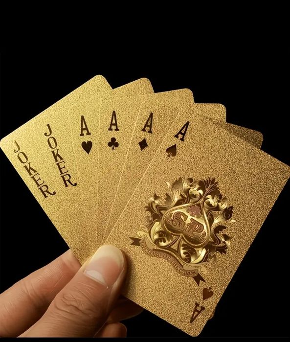 Cărți de joc Deluxe, Gold Edition Cărți de joc Casino Waterproof