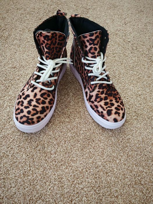 Дамски кецове / боти с леопардов принт 42 размер