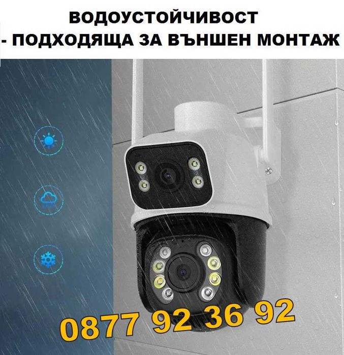 ПРОМО! БЕЗЖИЧНА ВЪРТЯЩА КАМЕРА Wifi IP камера за видеонаблюдение -0018