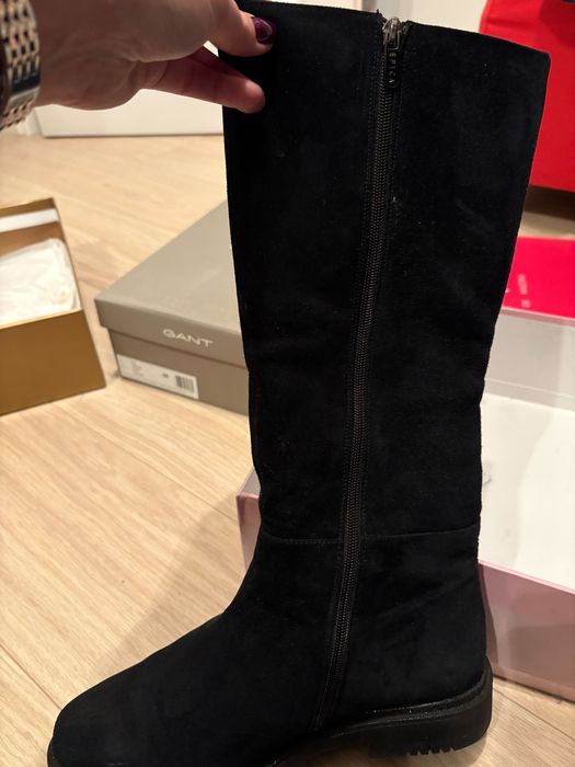 Cizme Epica piele intoarsa neagra 39