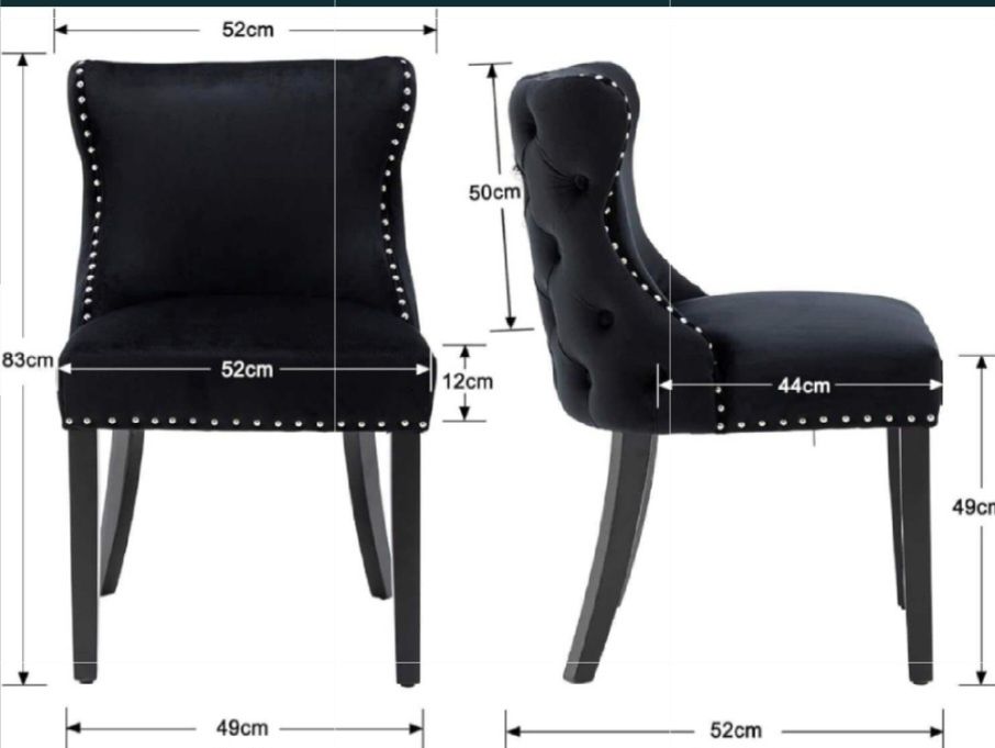 ретро черен стол кадфе със сребърни лъвове