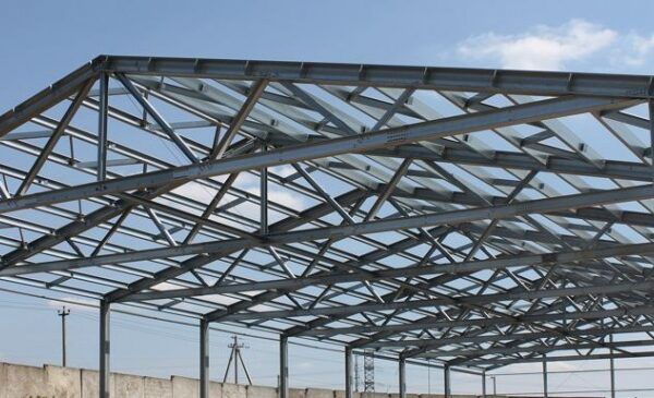 Фермы металлоконструкции навес