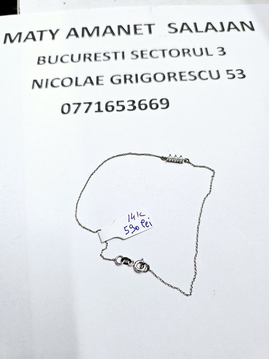 Vand bratara picior din aur 14 k 1.13 g cod 966