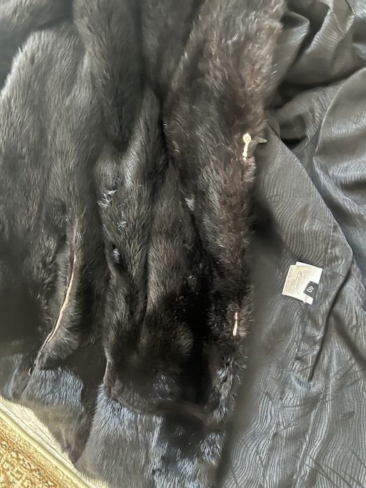 Длинная норковая шуба