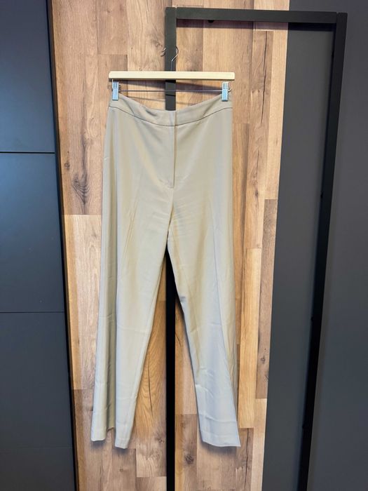 Бежов и черен офис панталони с широк крачол, H&M, 38 номер