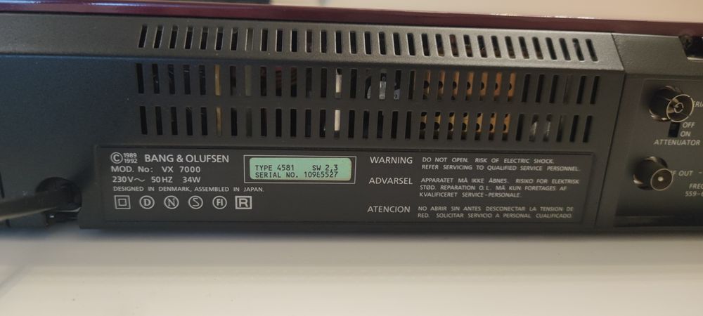 VHS Bang & Olufsen VX7700