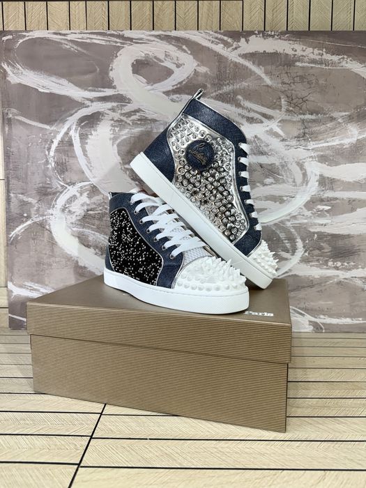 Christian Louboutin High White Blue