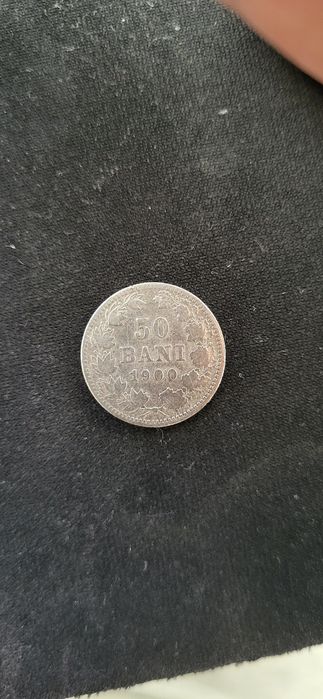 Moneda argint Carol I de 50 bani din 1900