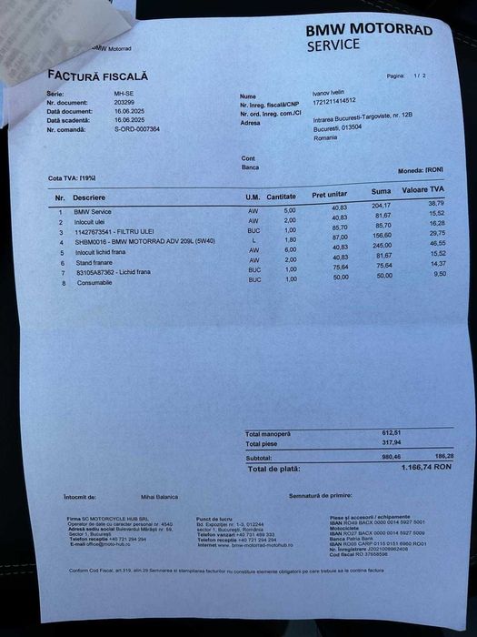 BMW C400GT 1.774 km Noiembrie 2023