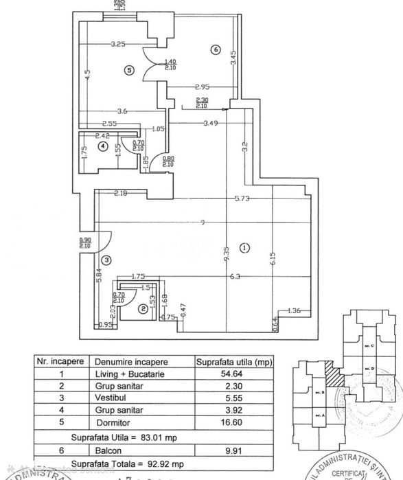 Apartament 2 camere 93mp Upground Residence metrou Pipera I Terasa, 2