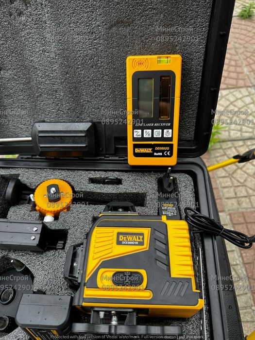 4D ЛАЗЕРЕН НИВЕЛИР DeWalt с 16 линии 4 точков Зелен Лъч + ПРИЕМНИК 30м