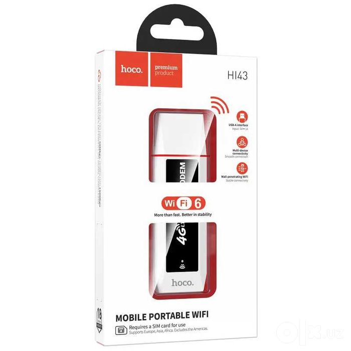 4G Wi-Fi роутер / модем, modem Hoco HI43 Wi-Fi 6. Оптом