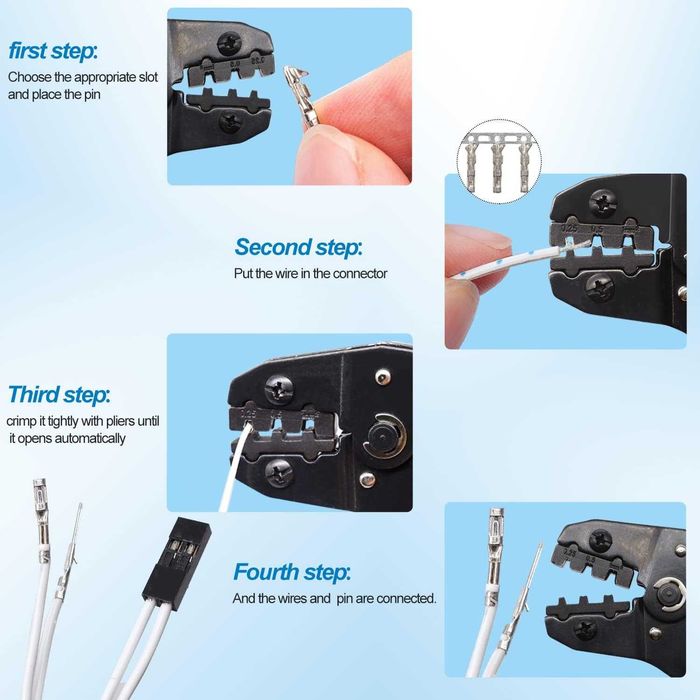 Kit de sertizare cleste plus 600 buc Conectori, SN-2B