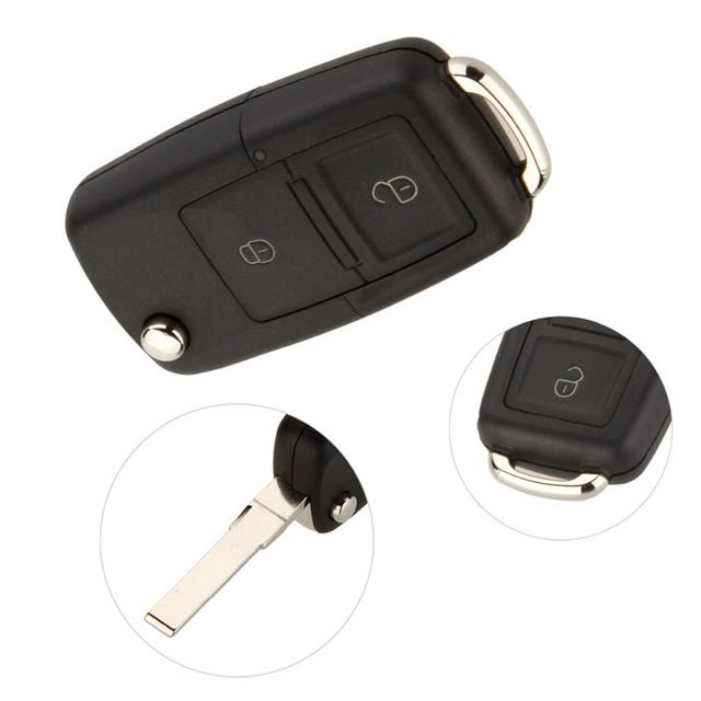 Кутийка ключ WOLKSWAGEN SEAT SKODA 2 бутона с острие OS