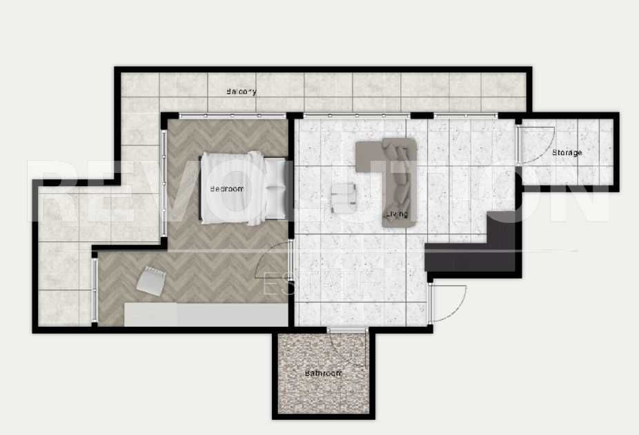 Двустаен апартамент в ж.к. Красно село