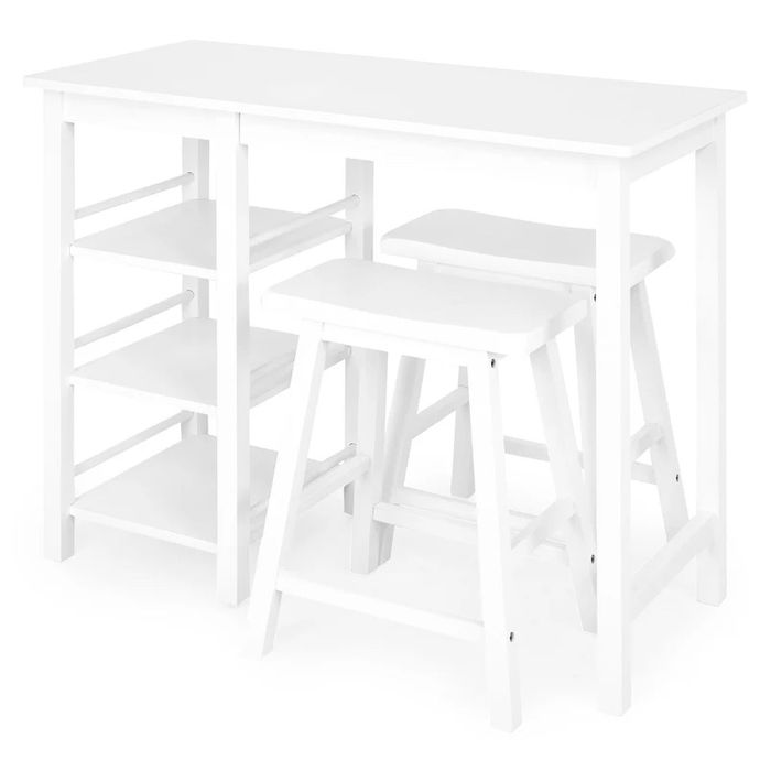 Set bar masa si 2 scaune din lemn