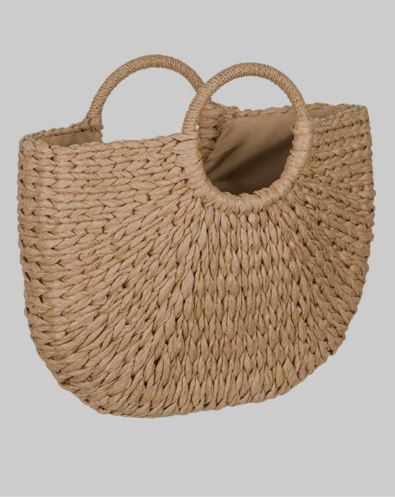 Плетена плажна чанта raffia