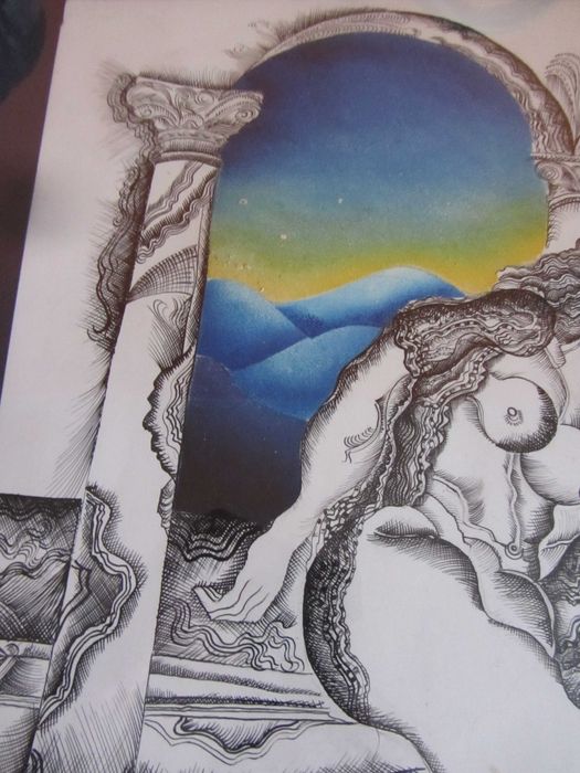 Картина на български художник Атанас Владимиров "Еротичен полъх"