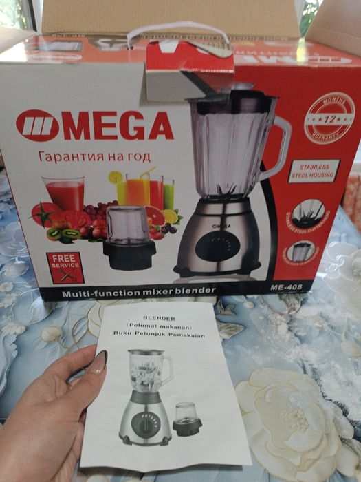 Новый блендер MEGA ME-408 + кофемолка/измельчитель