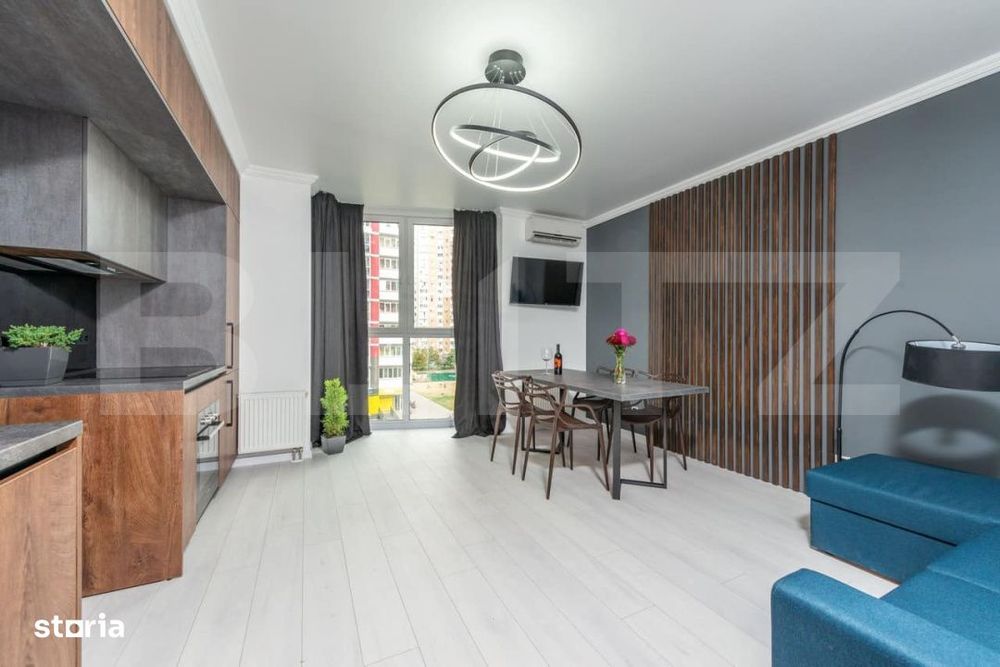 Apartament 2 camere, living cu bucatarie open space, balcon – 50 mp — fotografia 1