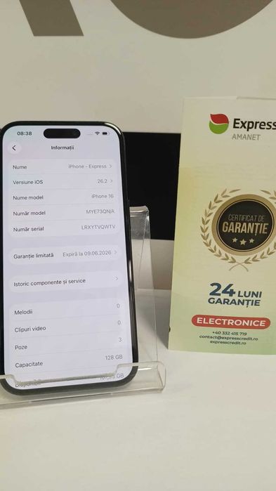iPhone 16 128Gb [AG24 Harlau B.45822] Garantie 2 ani!