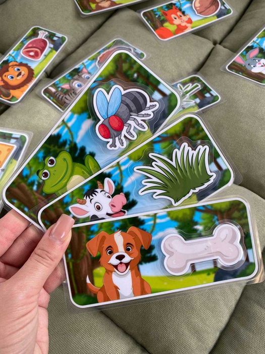 Кой какво яде? Велкро картички