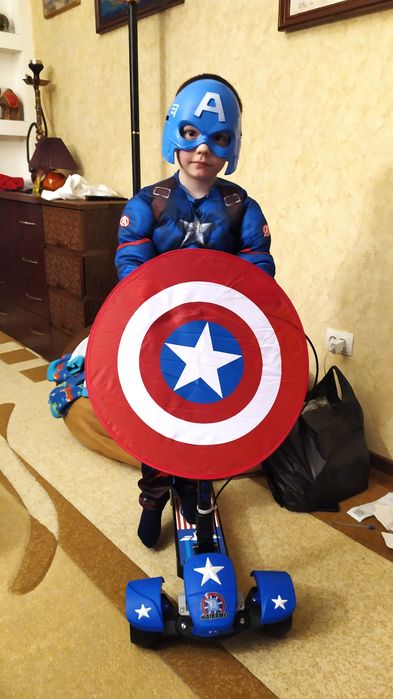 Капитан Америка синтетика рост 90-120 см