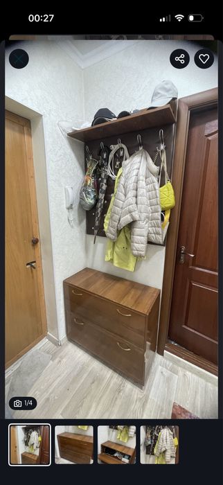 Шторы прихожая тумба