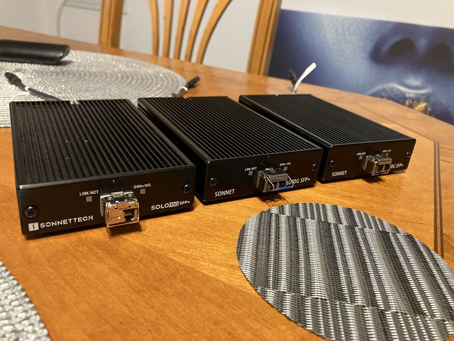 Adaptor Ethernet Sonnet SOLO10G SFP+ Thunderbolt + Modul Fibra Optica