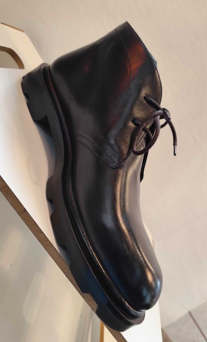 Ghete lace up 45 premium Massimo Dutti NOI piele naturala moale maro