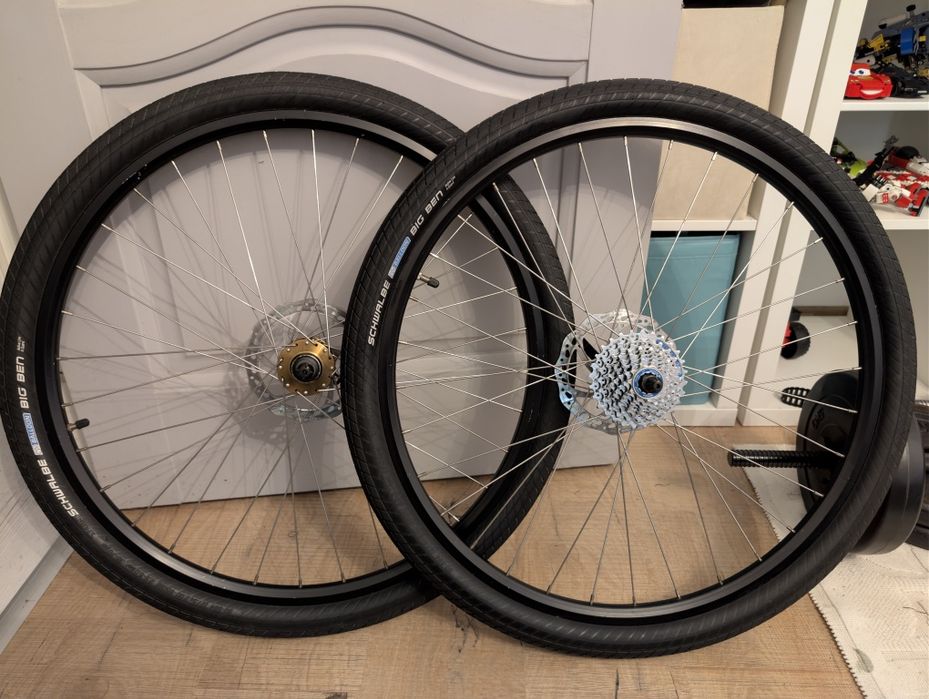 Set Transmisie Bicicletă 3x8 Viteze - Shimano Deore / Altus + Roți 27.5x2.0 Schwalbe Big Ben