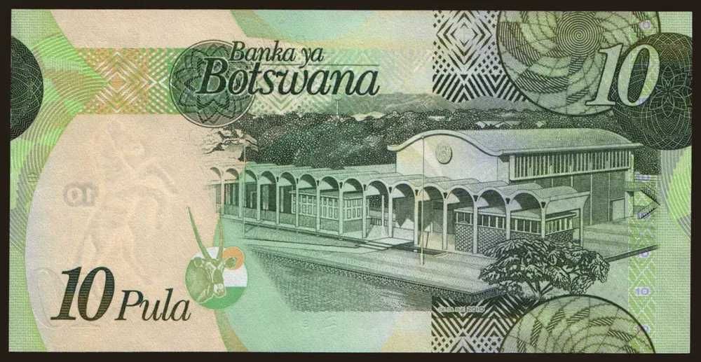 Bancnote din Botswana "Ten Pula"