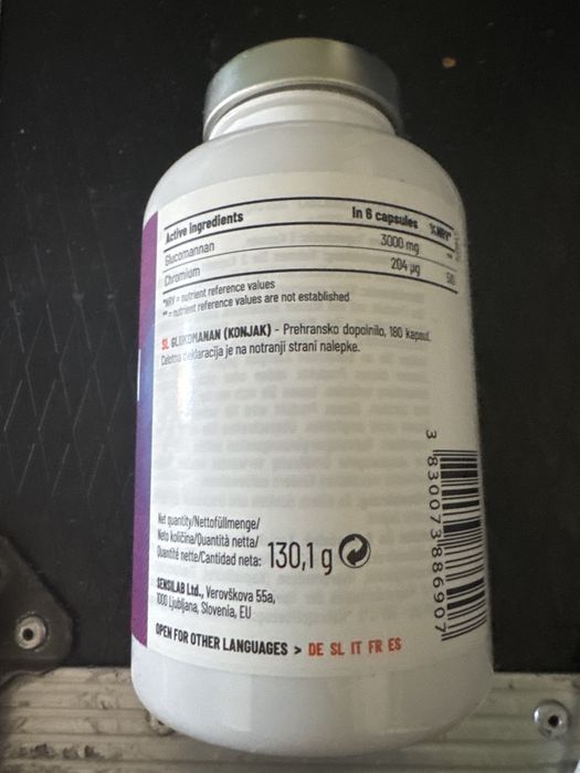 Glucomannan konjac 180 capsule sigilat