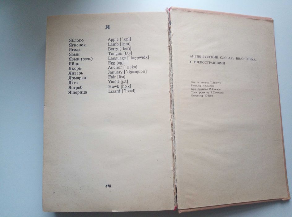 Русско-английский словарь школьника с иллюстрациями