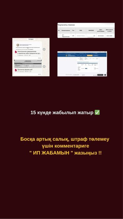 ИП отчеты | Режим ауыстыру | ЭЦП ключ
