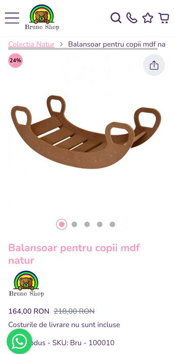 Pachet: turn de învățare / activități learning tower + balansoar arc de lemn pentru copii