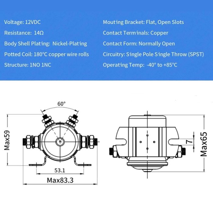 Solenoid bobina de sens pentru troliu auto Visoli 24v