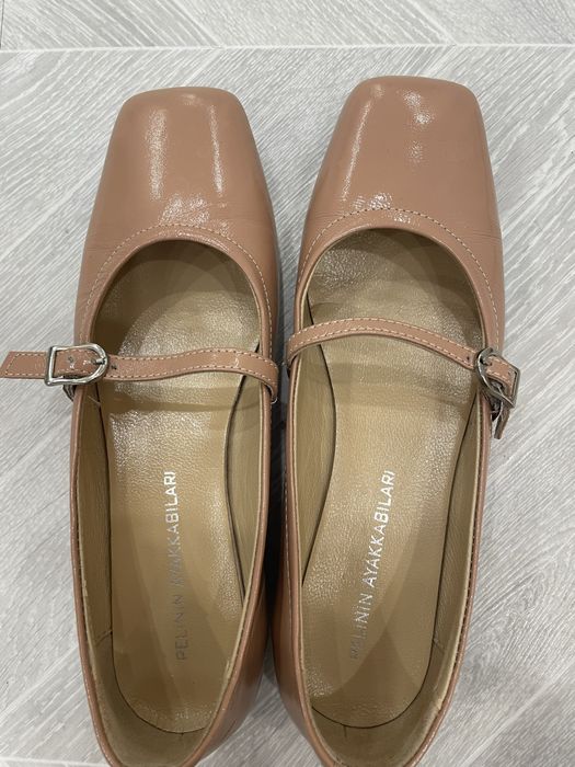 Балетки лаковые.