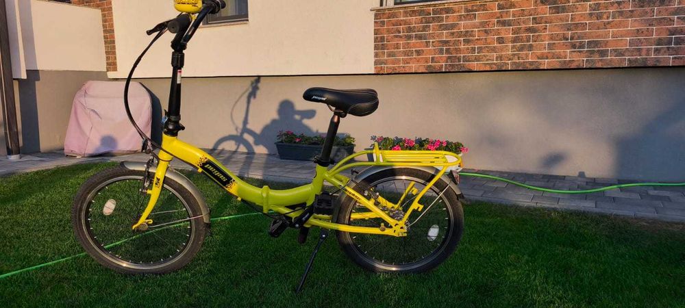 Bicicletă pliabilă PEGAS Camping galbenă - stare excelentă, aproape nouă_cumpărată 2019
