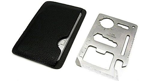 Мултифункционален Инструмент С Формата На Кредитна Карта С Кожен Калъф