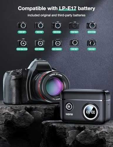 Ново Бързо двойно зарядно + 2 батерии LP-E17 за Canon Rebel T8i, T7i, SL3