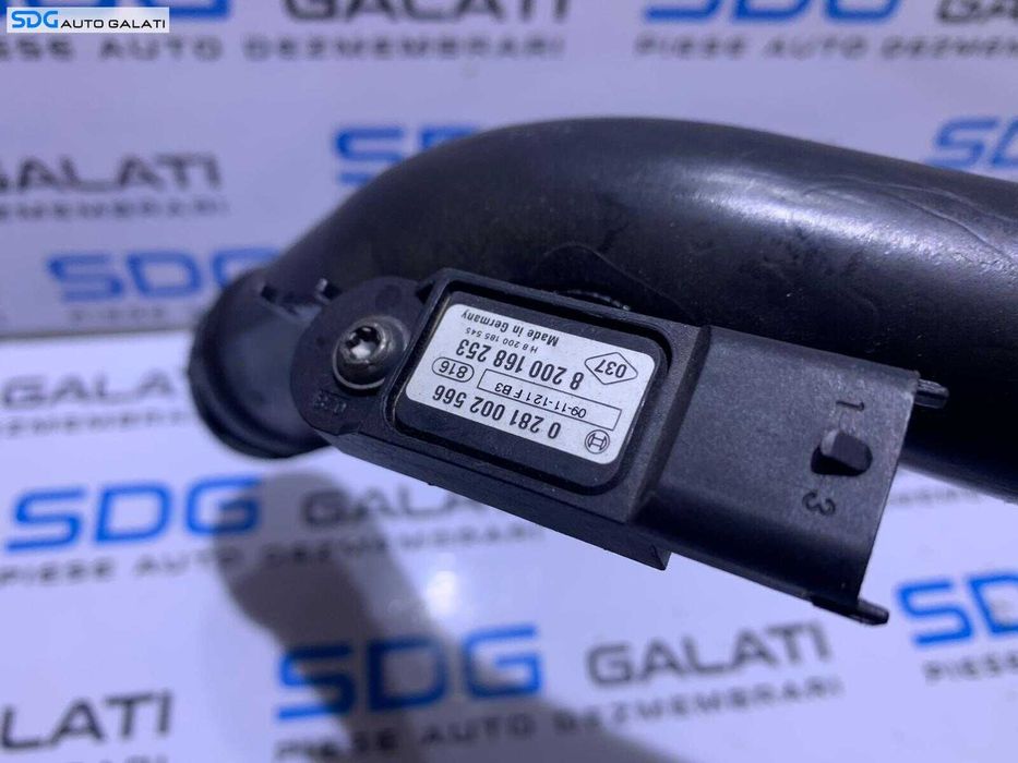 Tub Tubulatura Conducta Admisie cu Senzor Presiune Aer Intercooler Renault Laguna 3 1.5 DCI 2007 - 2015 8200981497 8200168253 0281002566 [B0378]