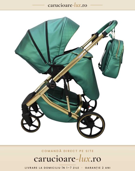 Cărucior 4 în 1 Sojan Citax Exclusive Verde Smarald – carucioare-lux.ro